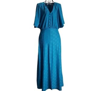 Zara JACQUARD DRESS WITH BUTTONS